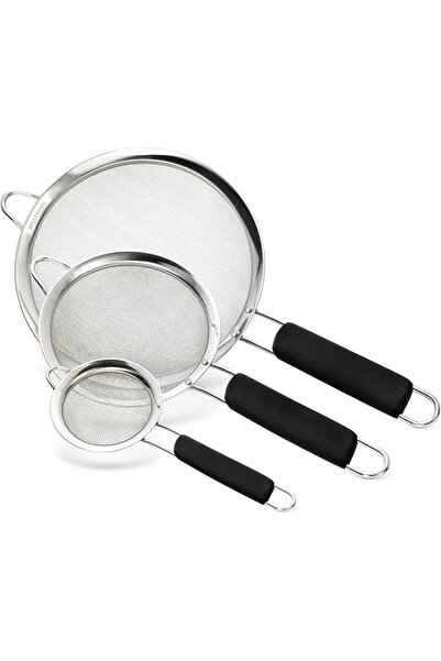 GENERAL JKJ&ZXZ Fine Mesh Strainer Set - Pack of 3 Rust Proof Stainless Steel...