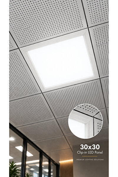 Dila’s home Clip-in 30x30 | 24 Watt Led Panel | Beyaz Çerçeve | Metal Asma Ta...