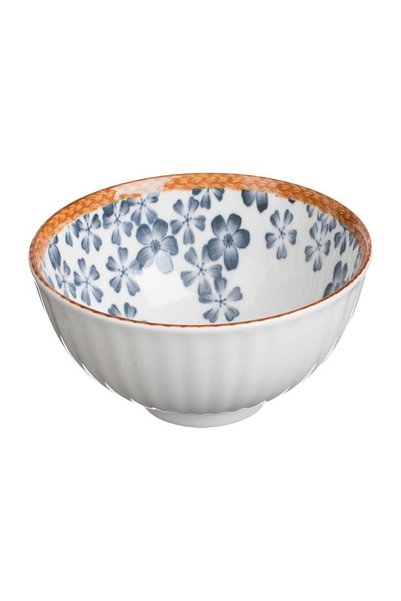 OEM Bol din porțelan alb cu model floral pentru sosuri, alune și gustări 250 ml