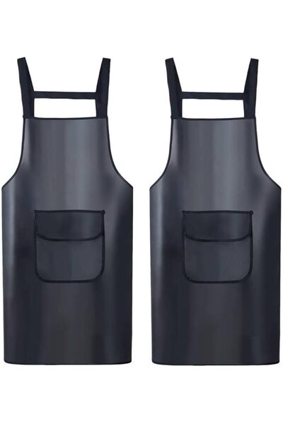 bolivia's Transparent Apron With Pockets, 2PCS Clear Kitchen Apron Set, Water...
