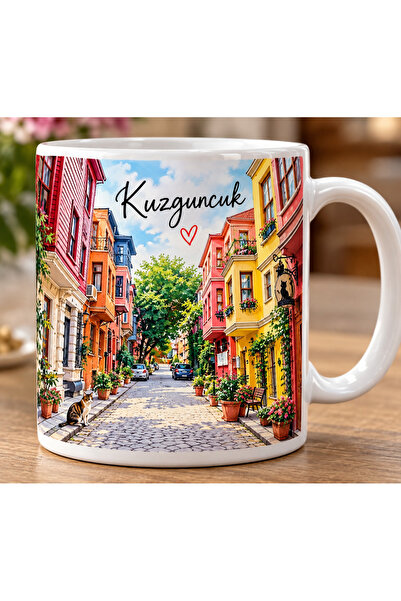 İstanbul Kuzguncuk Temalı Süblimasyon Baskı Kupa & Hediye Kupa