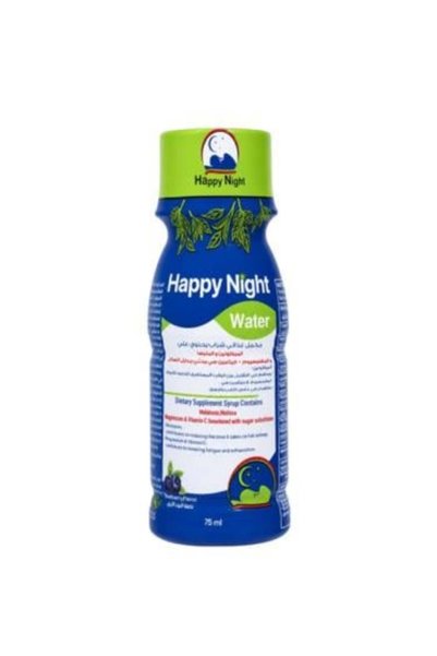 HAPPYNIGHT مكمل غذائي شراب يحتوي على الميلاتونين بنكهة التوت الازرق من هابي ن...