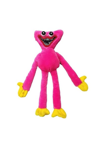 OEM Jucărie de pluș Huggy Wuggy, Roz, 75cm, Moale, cu Velcro în palme