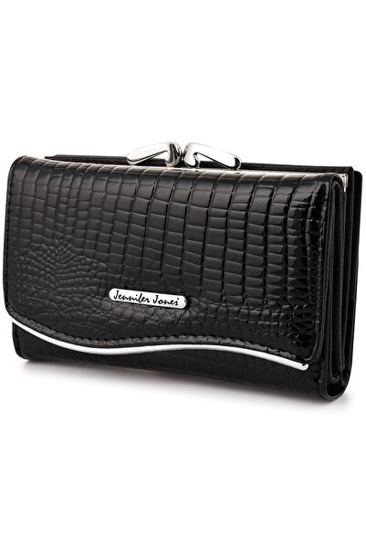 Jennifer Jones Portofel elegant de damă, negru, din piele, spațios, din piele...