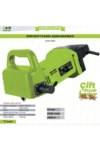 Kanal Açma Makinası 2000 Watt Cv35-2000
