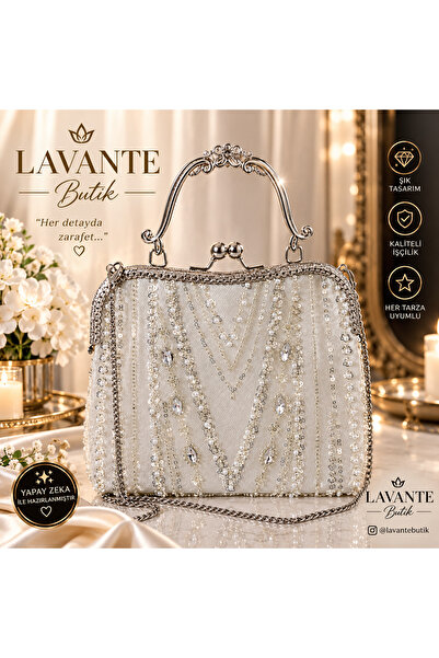 lavante butik kendini özel hisset Women's White Stone Long Chain Strap Stone ...