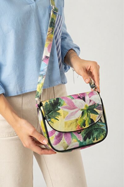Erzeno Genuine Leather Crossbody Casual Women's Shoulder Bag - Floral Pattern...
