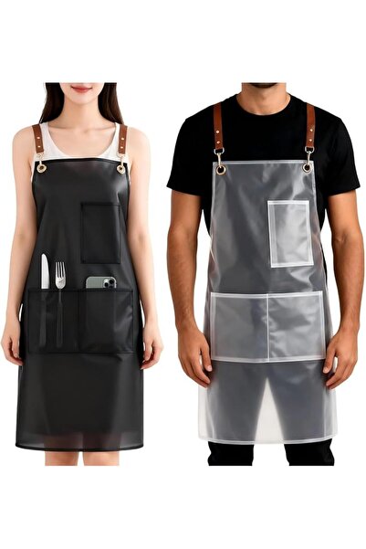 TERRIFI 2PCS Waterproof Aprons for Dishwashing-Waterproof Translucent Apron w...