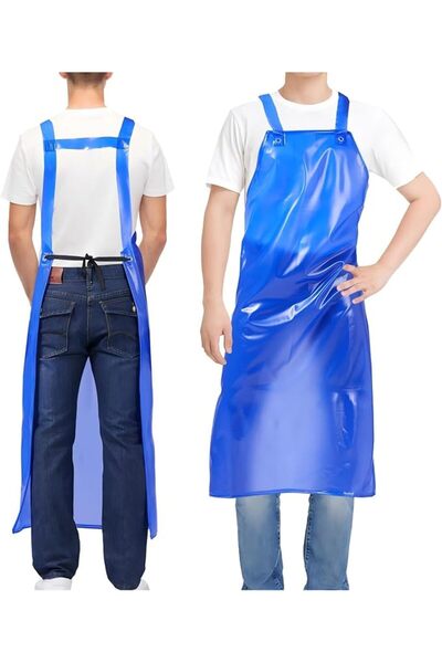 TERRIFI PVC Waterproof Aprons for Dishwashing,43"Chef Chemical Resistant Work...