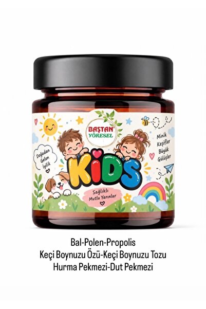 Baştan Yöresel KİDS (GIDA KORUYUCU YOKTUR) Bal-Polen-Propolis-Keçi Boynuzu Öz...
