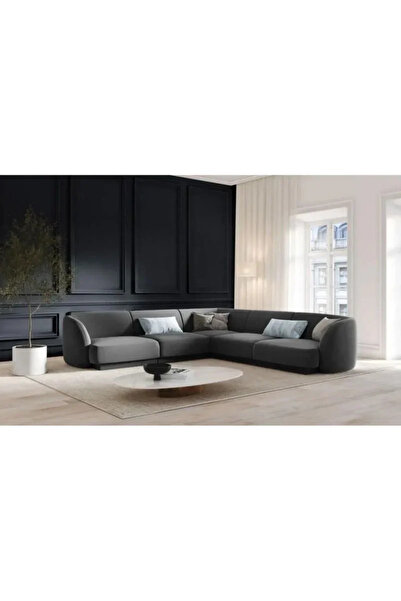 BSB Modern Comfortable Velvet Sofa in L Shape - Dimensions 280X140X85X85 cm -...