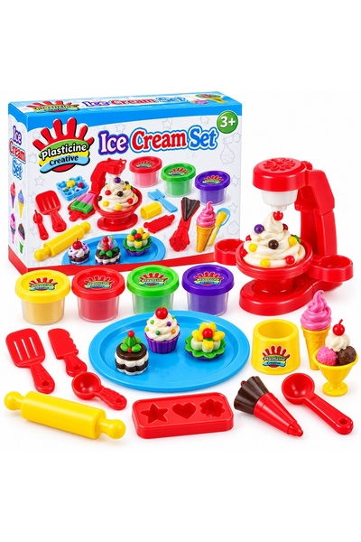 A toys Δημιουργικό Σετ Πλέι-Ντο Παγωτού, 4 χρώματα, μηχανή παρασκευής παγωτού...