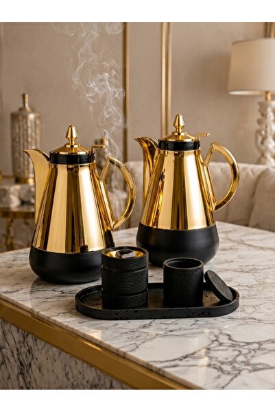 Generic Brand Trams Tea and Coffee Serving Set 11 Ltr Plastic Inner Glass Gol...