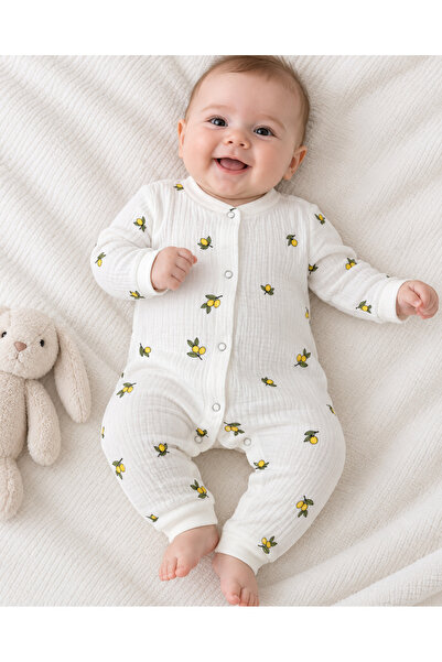greenmoss Double Layer Organic Muslin Fabric Baby Romper/Sleeping Bag