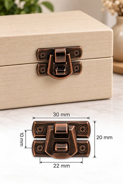 BRUEL Antik Yaylı Klips Küçük 30x20 mm – Tesbih Hobi Makyaj Pipo Puro Kutu Ki...