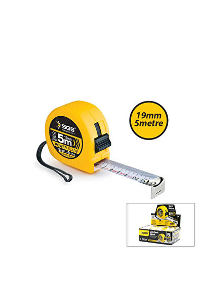 SS HOME CONCEPT 12 Pieces of 5Mt X 19Mt Measuring Tape with Stopper