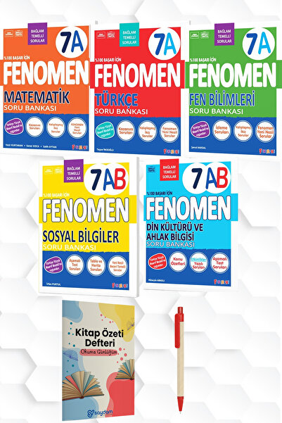 2027 FENOMEN 7.SINIF A-SERİSİ MATEMATİK TÜRKÇE FEN BİLİMLERİ SOSYAL BİLGİLER DİN KÜLTÜRÜ SORU BANKALARI
