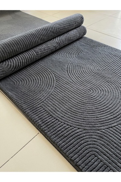 Alya Home Kaymaz Tabanlı Elit Bukle Kesme Salon Koridor Mutfak Halısı Yolluk ...