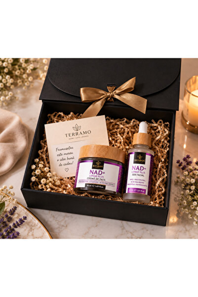 Ban Set cadou de lux TERRAMO NAD+ – Cremă și ser facial NAD+ cu Resveratrol