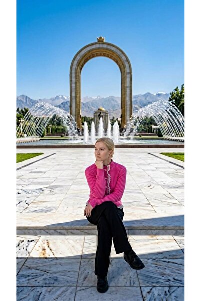 RECEP AYDIN Lace Detailed Ribbed Knit Cardigan