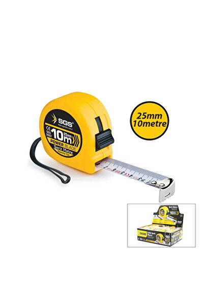 SS HOME CONCEPT 12 Pieces of 10Mt X 25Mt Measuring Tape with Stopper