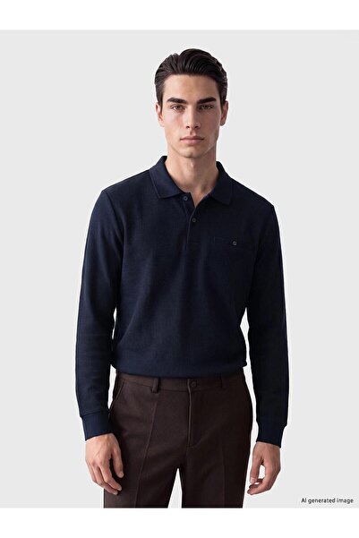 LC Waikiki Polo Collar Men's Sweatshirt (W6)