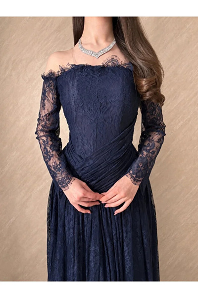 mivora Double Closhe Lace Evening Dress