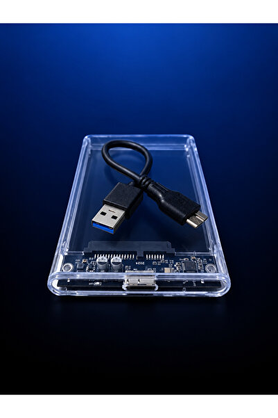 ATACN 2.5" USB 3.0 Harici SSD Harddisk Şeffaf Taşınabilir HDD Kutusu Sata