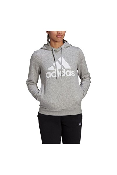 adidas Γυναικεία Βασικά Είδη Φούτερ με Κουκούλα και Λογότυπο 2XS