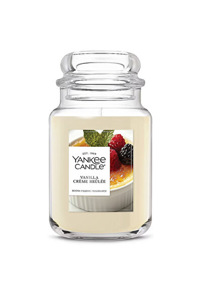 Yankee Candle Vanilla Crème Brûlée Büyük Kavanoz Mum 623,7 gr – Vanilya, Pral...