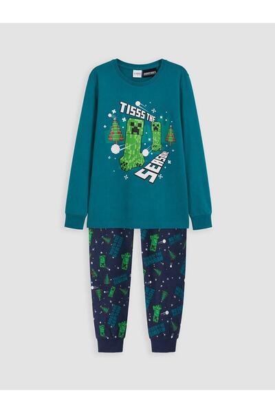 LC Waikiki Minecraft Baskılı Erkek Çocuk Pijama Takım (W6)