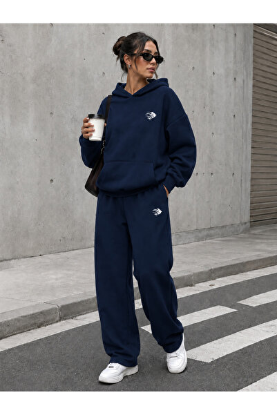 COMANCHERO Unisex Kadın Erkek Alev İzi Baskılı Oversize Kışlık Sweatshirt Ve ...