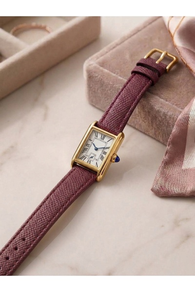 Mazzy Nova Rectangular Leather Women's Wristwatch