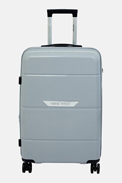 Nine West 28 Inch Adjustable Hardshell Check In Spinner Luggage, Grey