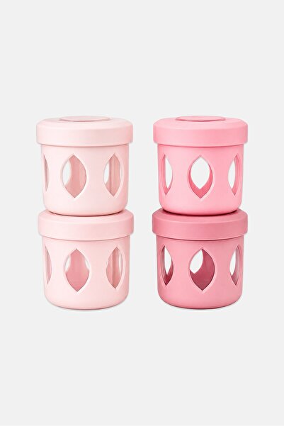 Gourmet 4 Pcs Twist Lock Snack Container, Multicolor