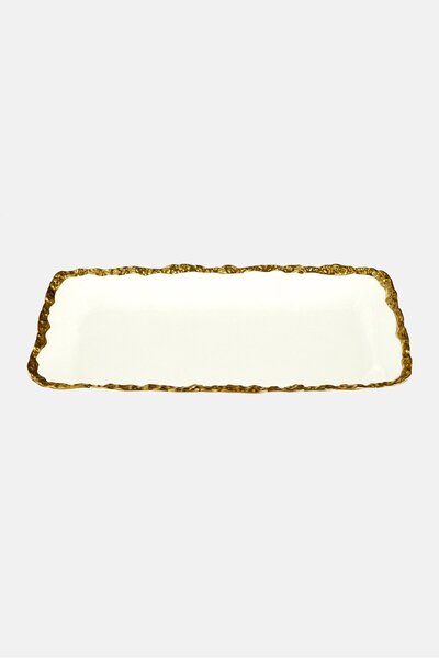 YEDI HOUSEWARE Rectangular Serving Plate, White