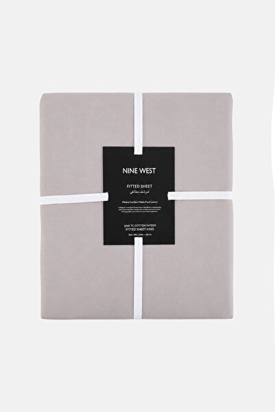 Nine West King Size Fitted Sheet, Taupe