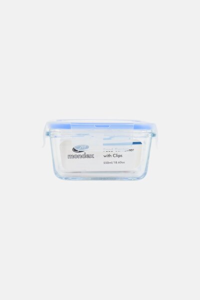 MONDEX Square Glass Food Storage Container, Transparent