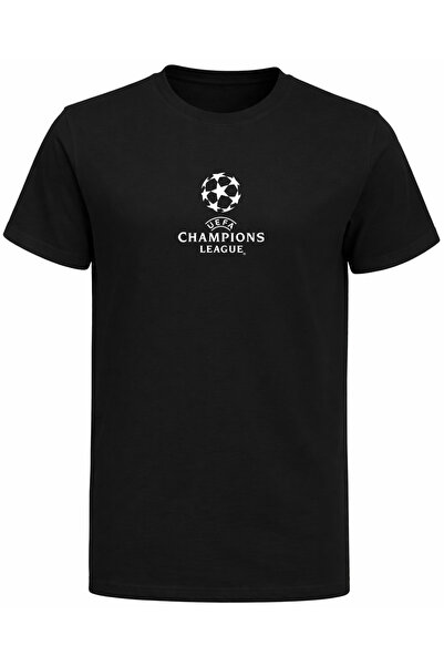 Efendioğlu Design Βαμβακερό μπλουζάκι με στάμπα Champions League και την επιγ...