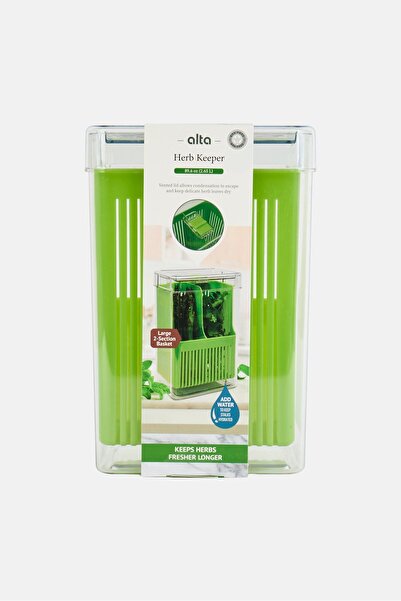 Alta 2 Section Herb Keeper Storage Container With Vented Lid, Multicolor
