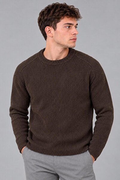 Stilkombin Zero Collar Striped Thick Knitted Sweater Dp 16649_10067