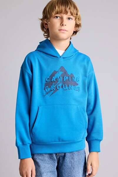 DeFacto Oversized Hooded Soft Fleece Thick Fabric Sweatshirt for Boys I4693A8...