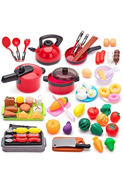 Generic 73 Pcs Play Kitchen Accessories Toy, Toddler Kitchen Toy Set, Includi...