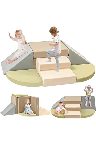 GENERAL Indoor Soft Foam Climbing Toys for Toddlers, Climb, Crawl & Slide Pla...