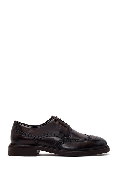Derimod Men's Brown Lace-Up Leather Casual Shoes Wm680028Dv