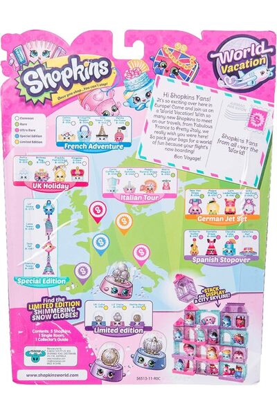 Shopkins لعبة S8 أوروبا (5 قطع)، متعددة الألوان، 1.38 بوصة × 6.5 بوصة × 8.15 بوصة