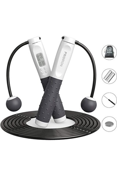 GENERAL Pro Iron Digital Jump Rope, Adjustable Cordless Jump Rope with Calori...