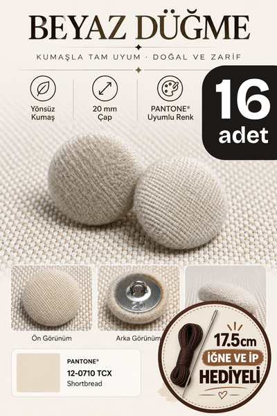 Minderra 16 Adet İğneli İpli Minder,Kırlent,Rattan,Koltuk,Puf, Sandalye,Kıyaf...