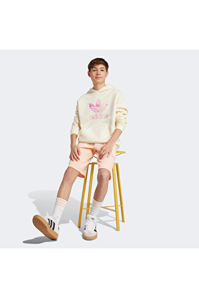 adidas Hoodie Genç Çocuk Bej Sweatshirt