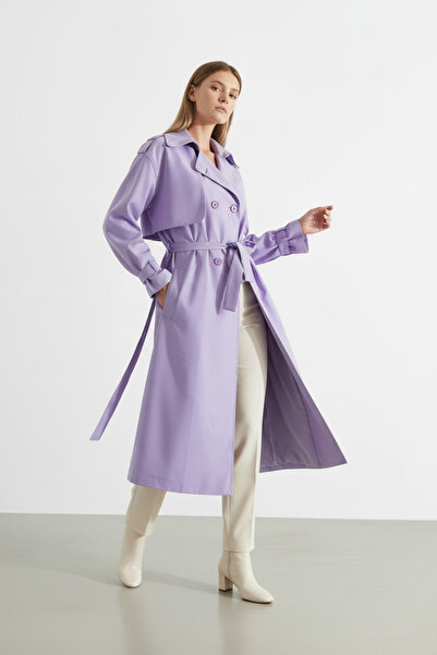 Durivya Kruvaze Yaka Oversize Trençkot